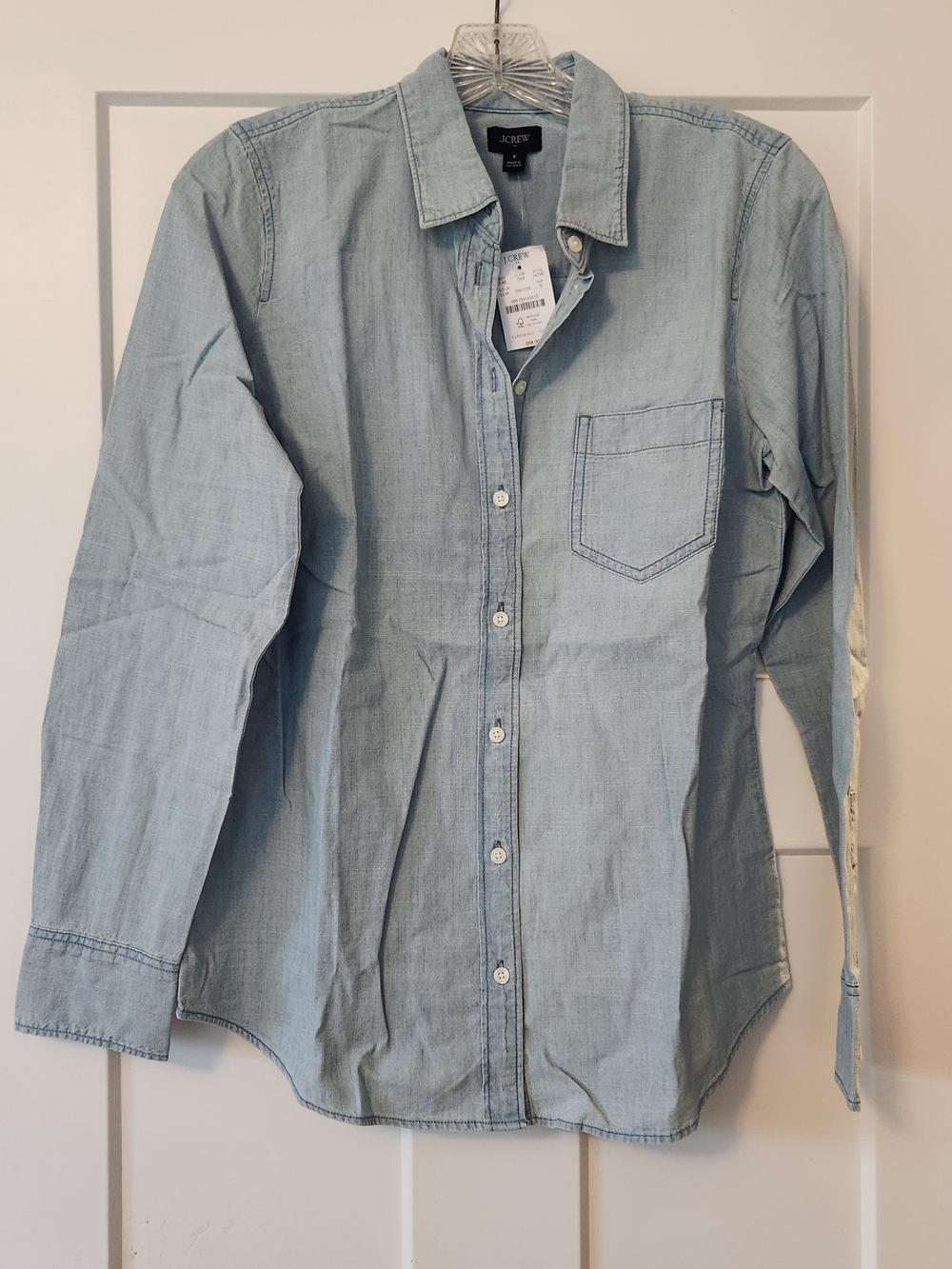 J. Crew Factory Women's Light Blue Chambray Button-Down Shirt